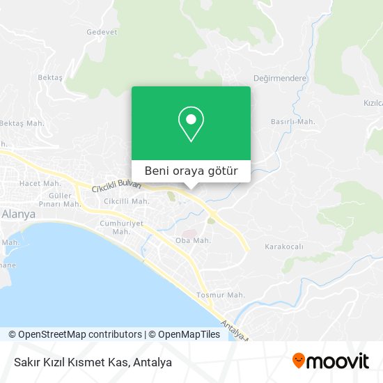Sakır Kızıl Kısmet Kas harita
