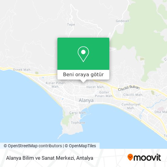 Alanya Bilim ve Sanat Merkezi harita