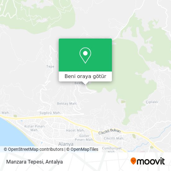 Manzara Tepesi harita