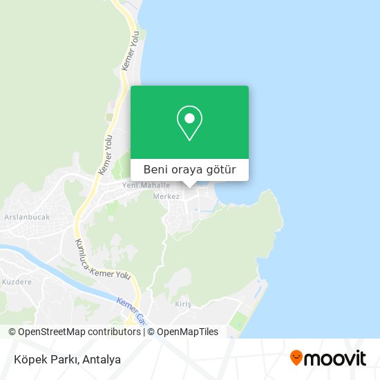 Köpek Parkı harita