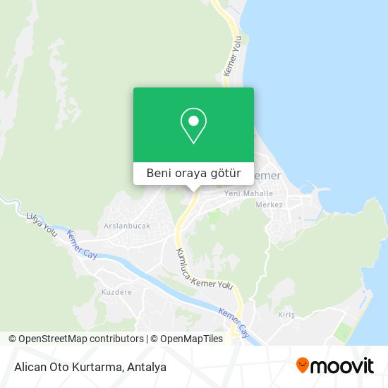 Alican Oto Kurtarma harita