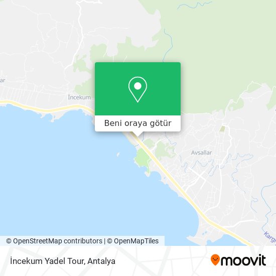 İncekum Yadel Tour harita