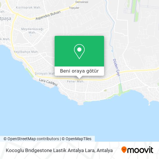 Kocoglu Brıdgestone Lastik Antalya Lara harita