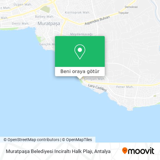 Muratpaşa Belediyesi Inciraltı Halk Plajı harita