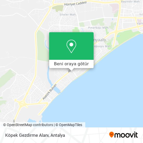 Köpek Gezdirme Alanı harita