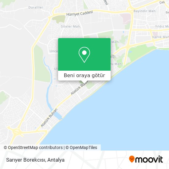 Sarıyer Borekcısı harita