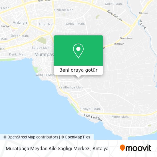 Muratpaşa Meydan Aile Sağlığı Merkezi harita