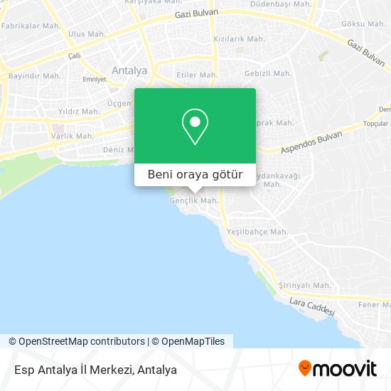 Esp Antalya İl Merkezi harita
