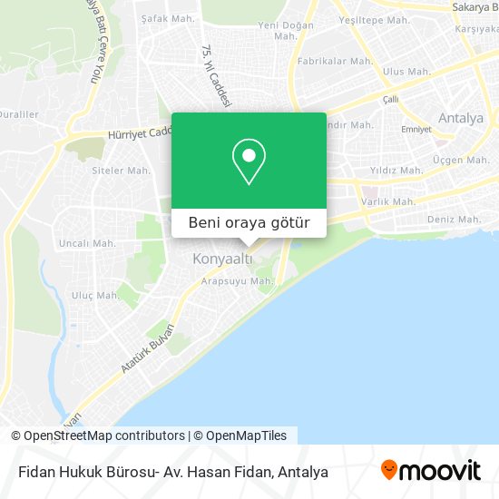 Fidan Hukuk Bürosu- Av. Hasan Fidan harita