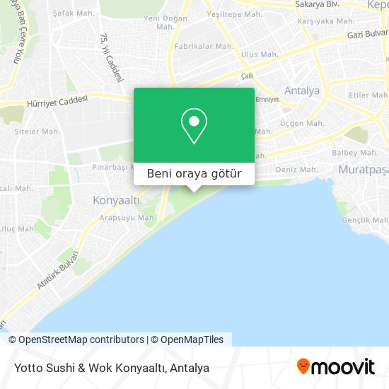 Yotto Sushi & Wok Konyaaltı harita