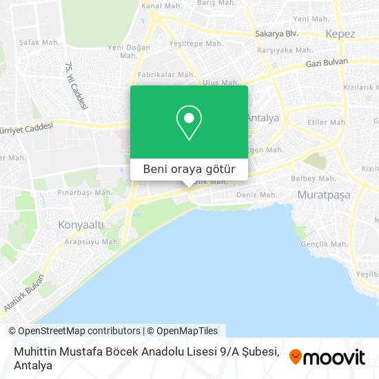 Muhittin Mustafa Böcek Anadolu Lisesi 9 / A Şubesi harita