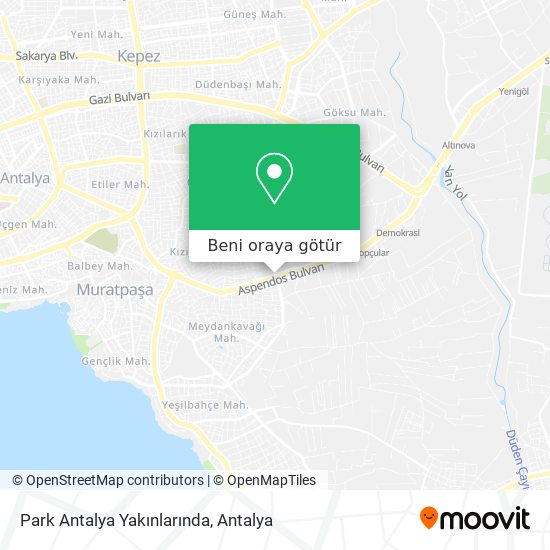 Park Antalya Yakınlarında harita