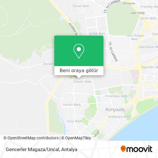 Gencerler Magaza/Uncal harita