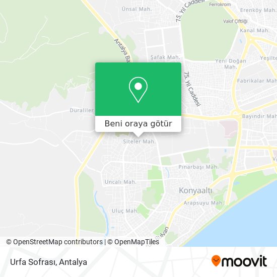 Urfa Sofrası harita