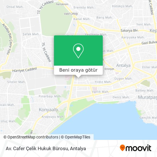 Av. Cafer Çelik Hukuk Bürosu harita