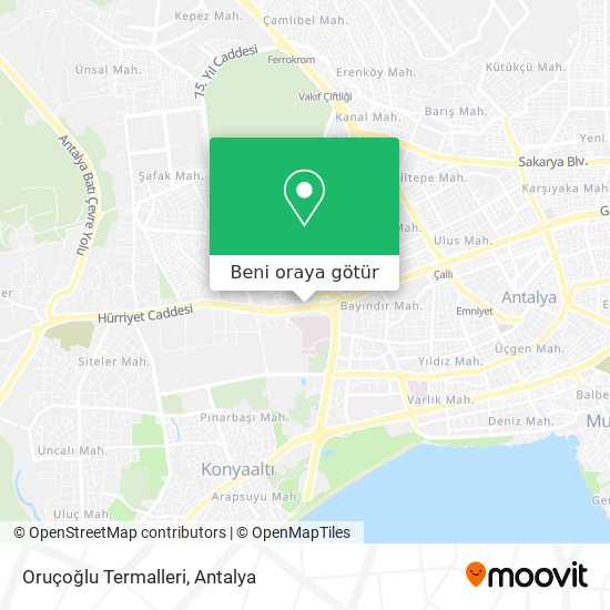 Oruçoğlu Termalleri harita