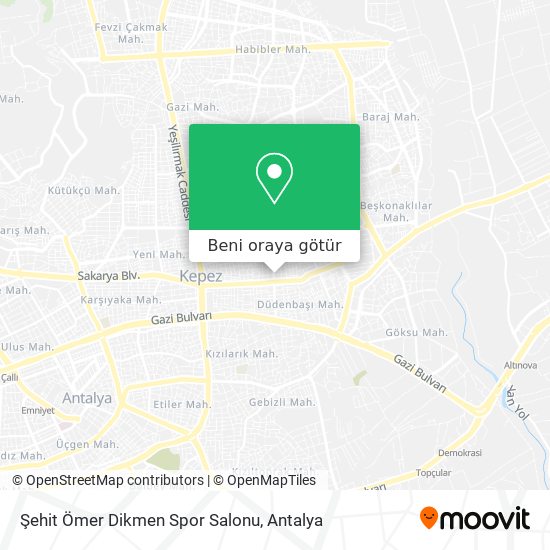 Şehit Ömer Dikmen Spor Salonu harita
