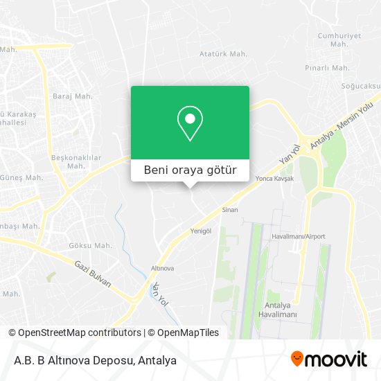 A.B. B Altınova Deposu harita
