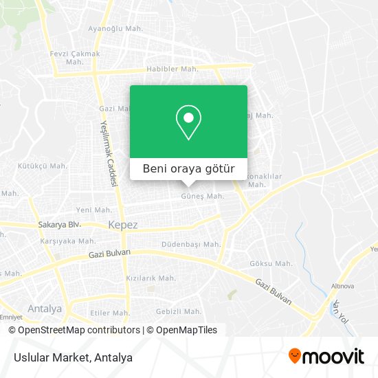 Uslular Market harita