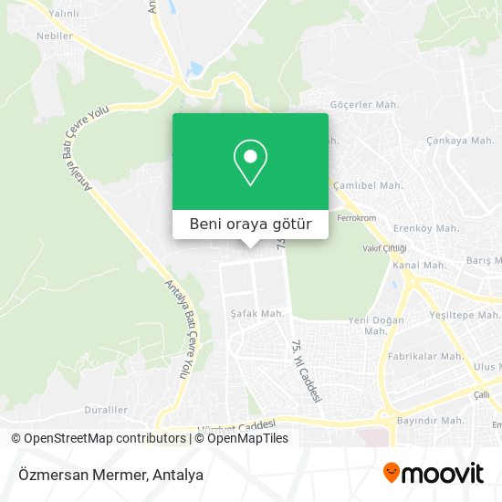Özmersan Mermer harita