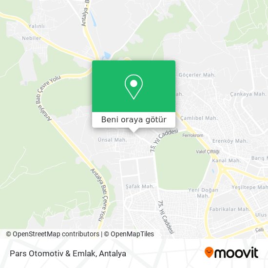Pars Otomotiv & Emlak harita