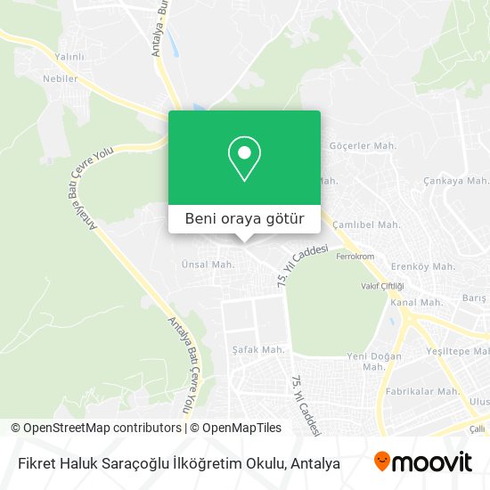 Fikret Haluk Saraçoğlu İlköğretim Okulu harita