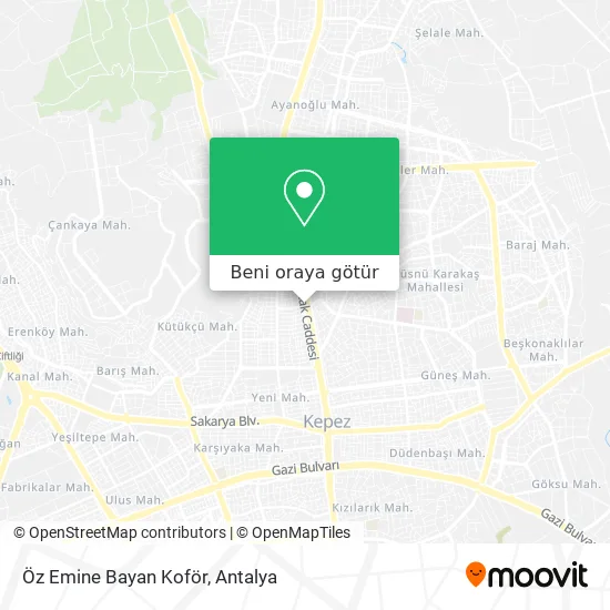 Öz Emine Bayan Koför harita