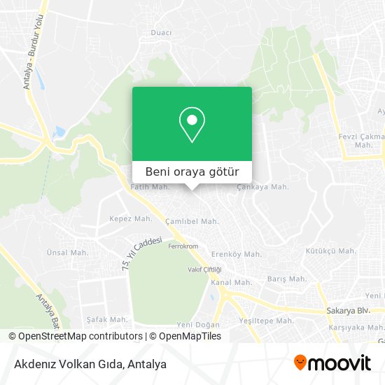 Akdenız Volkan Gıda harita