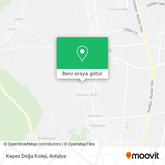 Kepez Doğa Koleji harita