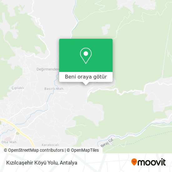 Kızılcaşehir Köyü Yolu harita