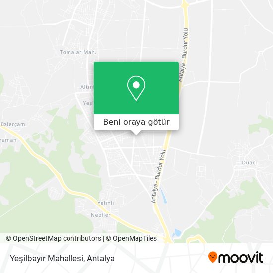 Yeşilbayır Mahallesi harita