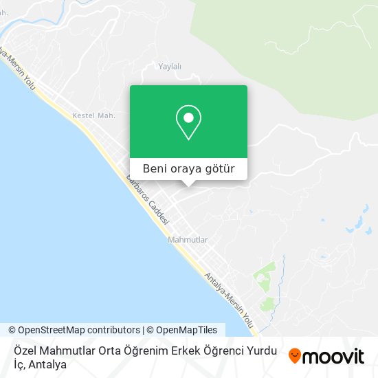 Özel Mahmutlar Orta Öğrenim Erkek Öğrenci Yurdu İç harita
