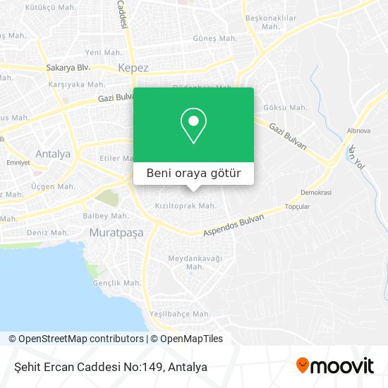 Şehit Ercan Caddesi No:149 harita