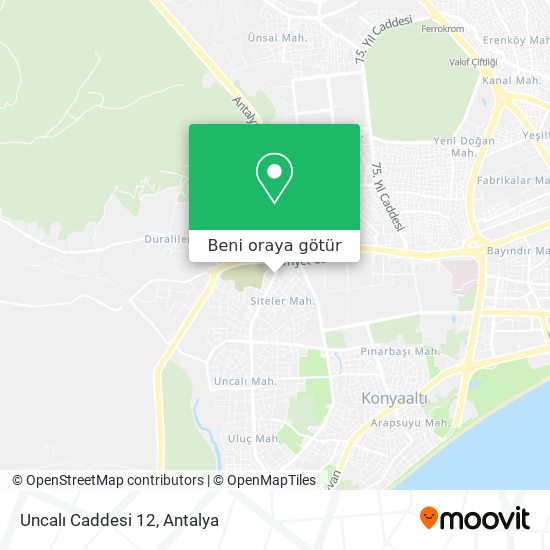 Uncalı Caddesi 12 harita
