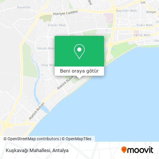Kuşkavağı Mahallesi harita