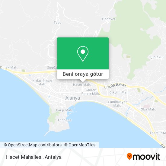 Hacet Mahallesi harita