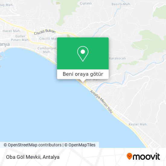 Oba Göl Mevkii harita