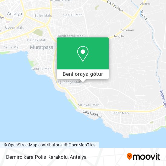 Demircikara Polis Karakolu harita