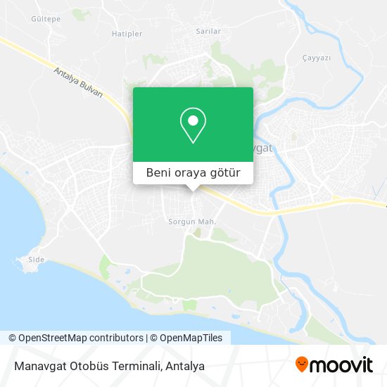 Manavgat Otobüs Terminali harita