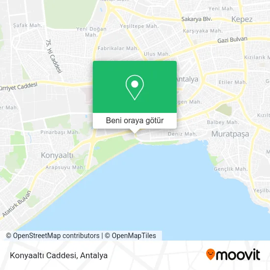 Konyaaltı Caddesi harita