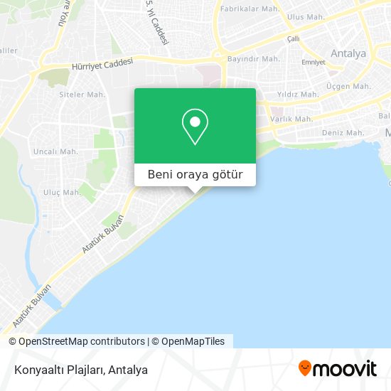 Konyaaltı Plajları harita