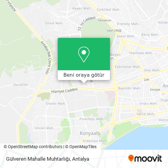 Gülveren Mahalle Muhtarlığı harita