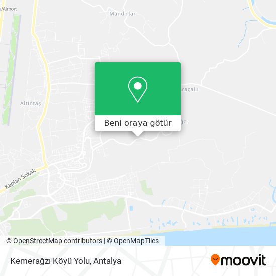 Kemerağzı Köyü Yolu harita