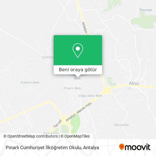 Pınarlı Cumhuriyet İlköğretim Okulu harita