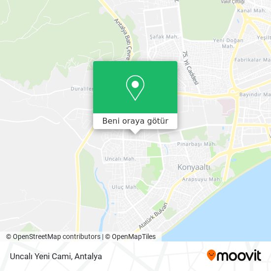 Uncalı Yeni Cami harita