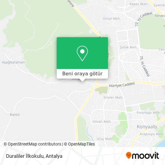 Duraliler İlkokulu harita