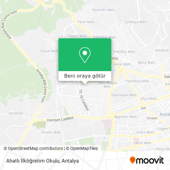Ahatlı İlköğretim Okulu harita