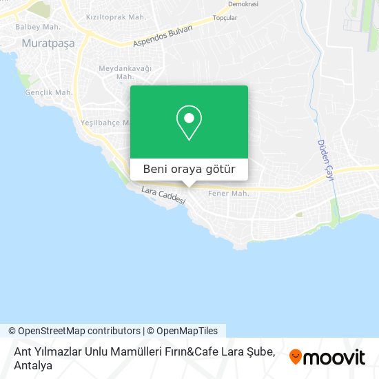 Ant Yılmazlar Unlu Mamülleri Fırın&Cafe Lara Şube harita