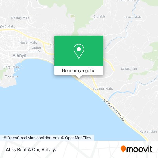 Ateş Rent A Car harita