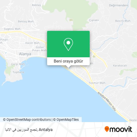 تجمع السوريين في الانيا harita